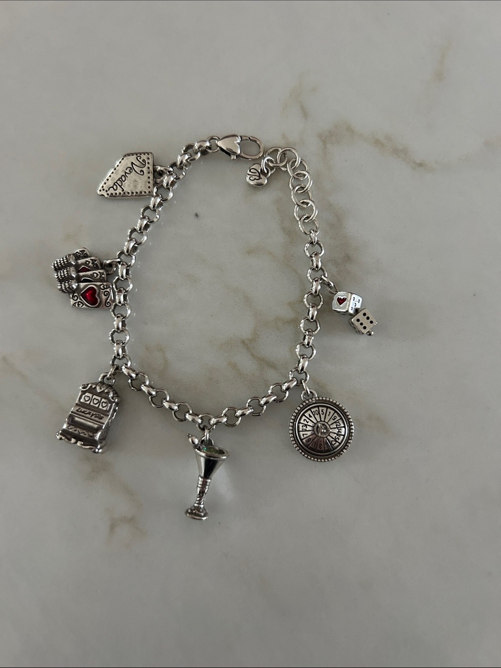 Brighton Silver Charm Bracelet Travel Theme”‎